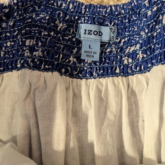 IZOD full skirt size L, blue with white - Picture 2 of 6
